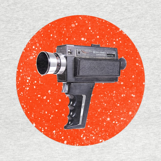 Vintage Cinecam orange background by 8mmattire